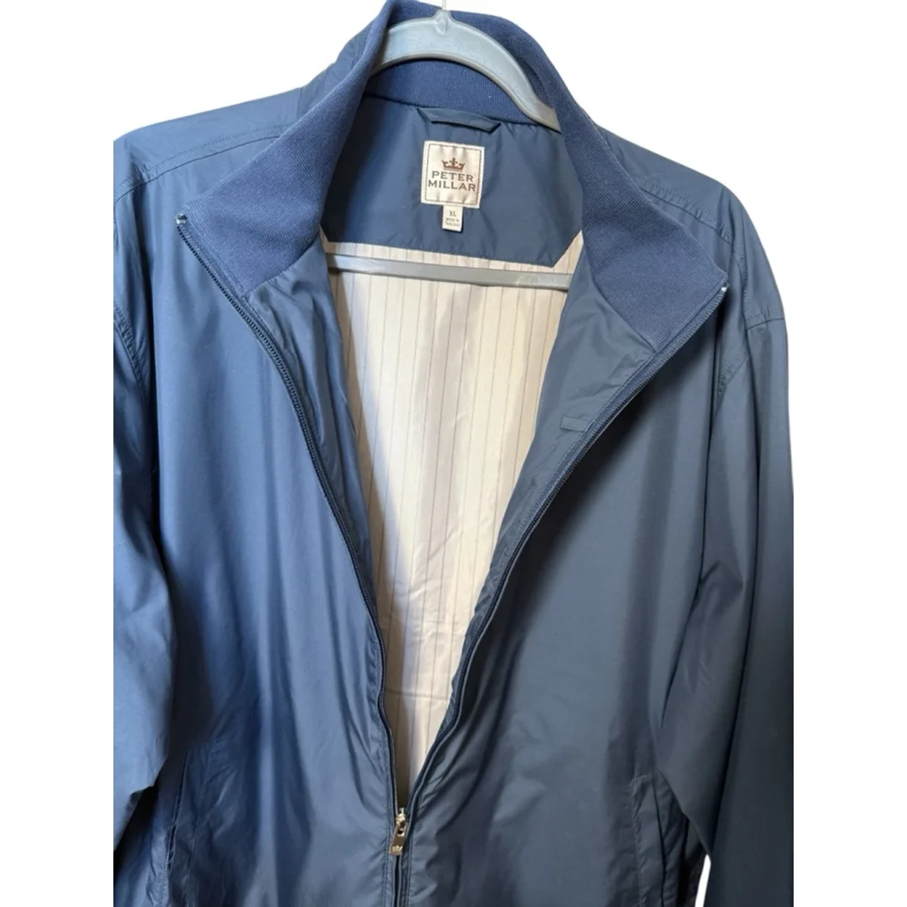 Peter Millar Mens Golf Jacket XL Midnight Blue Water Resistant